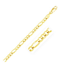 Load image into Gallery viewer, 4.5mm 14k Yellow Gold Solid Figaro Chain
