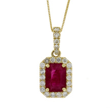 Load image into Gallery viewer, 1.25ct Ruby Diamond Fashion Pendants 14KT Yellow Gold
