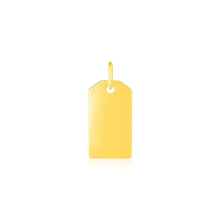 Load image into Gallery viewer, 14K Yellow Gold Tag Pendant
