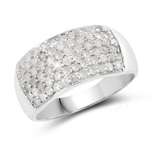 Load image into Gallery viewer, 1.21 Carat Genuine White Diamond .925 Sterling Silver Ring
