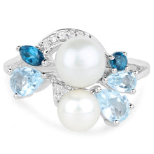 Load image into Gallery viewer, 4.96 Carat Genuine Multi Stones .925 Sterling Silver Ring
