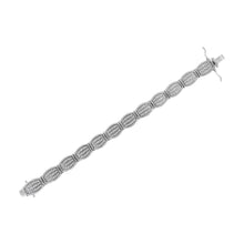 Load image into Gallery viewer, .925 Sterling Silver 3.0 Cttw Prong Set Diamond Art Deco Style Tennis Bracelet (I-J Color, I2-I3 Clarity) - 7.25"
