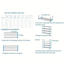 Load image into Gallery viewer, 7-Tier Iron Shoe Rack – Space-Saving, Floor-Standing
