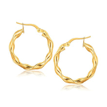 Load image into Gallery viewer, 14k Yellow Gold Hoop Earrings (1 inch)
