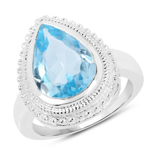 Load image into Gallery viewer, 5.30 Carat Genuine Blue Topaz .925 Sterling Silver Ring
