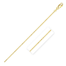 Load image into Gallery viewer, 14k Yellow Gold Diamond Cut Bead Chain 1.0mm
