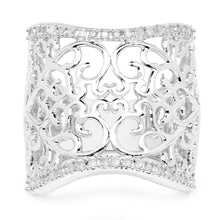 Load image into Gallery viewer, 0.25 Carat Genuine White Diamond .925 Sterling Silver Ring
