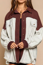 Load image into Gallery viewer, Unique Contrast Collared Pocketed Jacket with Button-Up Closure Modern Women Jacket
