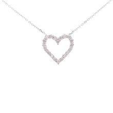 Load image into Gallery viewer, .25ct Diamond Heart Love Pendant Sterling Silver
