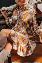 Load image into Gallery viewer, Unique Colorful Mini Shirt Dress Vibrant &amp; Trendy Casual Wear Party Dress
