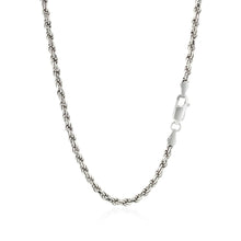 Load image into Gallery viewer, Sterling Silver 2.9mm Diamond Cut Rope Style Chain
