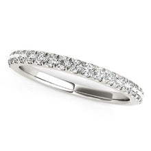 Load image into Gallery viewer, 14k White Gold Pave Set Diamond Wedding Ring (1/4 cttw)
