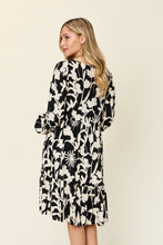 Load image into Gallery viewer, Double Take Full Size Printed Ruffle Hem Dress with Pocket Stylish &amp; Functional Women Dress
