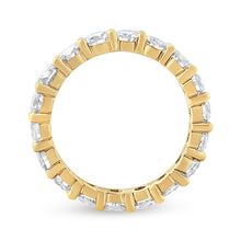 Load image into Gallery viewer, 14K Yellow Gold 3.00 Cttw Shared Prong Set Round Cut Diamond Eternity Band (J-K Color, VS1-VS2 Clarity) - Ring Size 7
