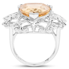 Load image into Gallery viewer, 5.71 Carat Genuine Citrine .925 Sterling Silver Ring
