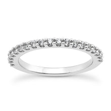 Load image into Gallery viewer, 14k White Gold Shared Prong Diamond Wedding Ring Band with U Settings
