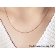 Load image into Gallery viewer, 14k Rose Gold Oval Cable Link Chain 0.97mm
