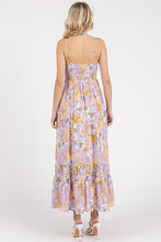 Load image into Gallery viewer, Floral Smocked Back Ruffled Hem Maxi Cami Dress For Summer – Boho Chic, Trendy, Fluttering, Feminine &amp; Effortlessly Stylish
