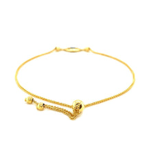 Load image into Gallery viewer, 14k Yellow Gold Adjustable Evil Eye Bracelet
