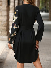 Load image into Gallery viewer, Black Printed Sleeve Mini Dress Elegant &amp; Stylish Dress For Women Special Occasion Dress
