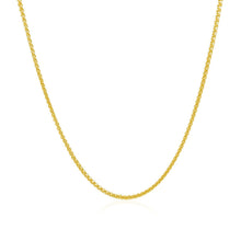 Load image into Gallery viewer, 14k Yellow Gold Diamond Cut Round Wheat Chain 1.1mm
