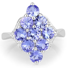Load image into Gallery viewer, 2.07 Carat Genuine Tanzanite .925 Sterling Silver Ring

