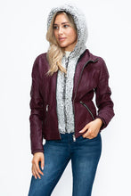 Load image into Gallery viewer, Women Warm Sleek Dual-Zipper Layered Jacket with Cozy Fuzzy Hood Urban Chic &amp; Comfortable Jacket
