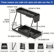 Load image into Gallery viewer, 2-Piece Under Sink Organizer with Sliding Shelves – Multi-Purpose Storage Rack

