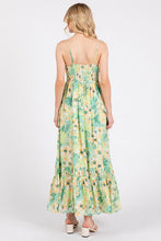 Load image into Gallery viewer, New Summer  Floral Smocked Back Ruffled Hem Maxi Cami Dress – Bohemian Elegance, Feminine, Flowy, Comfortable, Effortlessly Chic
