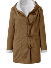 Load image into Gallery viewer, Full Size Pocketed Long Sleeve Hooded Toggle Jacket – Stylish &amp; Functional Outerwear for Women
