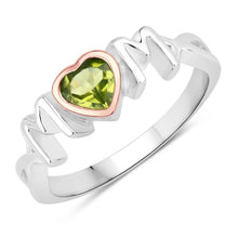 Load image into Gallery viewer, 0.44 Carat Genuine Peridot .925 Sterling Silver Ring
