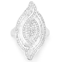 Load image into Gallery viewer, 1.22 Carat Genuine White Diamond .925 Sterling Silver Ring
