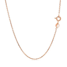 Load image into Gallery viewer, 14k Rose Gold Diamond Cut Cable Link Chain 1.1mm
