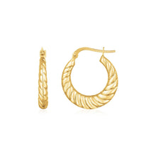 Load image into Gallery viewer, 14K Yellow Gold Polished Twisted Cable Graduated Hoops
