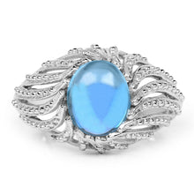 Load image into Gallery viewer, 3.65 Carat Genuine Swiss Blue Topaz .925 Sterling Silver Ring
