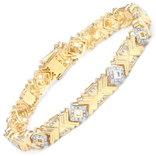 Load image into Gallery viewer, 0.98 Carat Genuine White Diamond .925 Sterling Silver Bracelet
