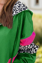 Load image into Gallery viewer, Colorful Women's Leopard Print Zip-Up Hooded Jacket Trendy Long Sleeve Outerwear with Pockets

