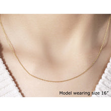 Load image into Gallery viewer, 14k Yellow Gold Round Cable Link Chain 1.1mm
