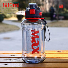 Load image into Gallery viewer, 1.2 Liter Large Capacity Sport Water Bottle with Rope Durable Portable Gym Fitness Outdoor Drinking Plastic Bottles Eco-Friendly Plastic Cup Men's high Temperature Resistant Large Capacity Outdoor Portable Water Bottle Sports Fitness Water Bottle
