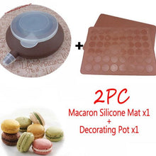Load image into Gallery viewer, 1-2pc/set Large Macaroon Kit Silicone Mat Non-Stick Baking Mold Set 48 Capacity Pot Cake Decorating Supplies Macaron Silicone Mat Non-Stick Silicone Macaron Reusable Baking Mold Set
