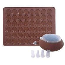 Load image into Gallery viewer, 1-2pc/set Large Macaroon Kit Silicone Mat Non-Stick Baking Mold Set 48 Capacity Pot Cake Decorating Supplies Macaron Silicone Mat Non-Stick Silicone Macaron Reusable Baking Mold Set
