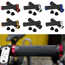 Load image into Gallery viewer, 1 pair  Road Cycling Handlebar Grips Anti-Skid Rubber Bicycle Grips Mountain Bike Lock On Bicycle Handlebars End Grips Handle Grip With Aluminum Lock Bike Grip For Scooter Cruiser Tricycle Wheel Chair Mountain Road Urban Foldable Bike
