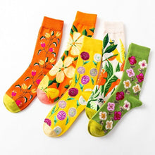 Load image into Gallery viewer, 1 Pair Women Socks Cartoon Dog Octopus Flower Plant Kawaii Funny Casual Female Cotton Sock Hosiery Streetwear Harajuku Crew Sock For Women
