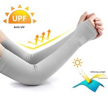 Load image into Gallery viewer, 1 Pairs Arm Sleeves Warmers Sports Sleeve Sun UV Protection Hand Cover Cooling Warmer Running Fishing Cycling Sunscreen Sun Protection Arm Sleeves For Men  Women Arm Cover For Cycling Outdoor Sports
