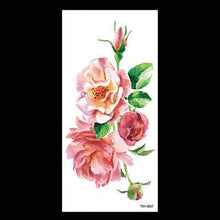 Load image into Gallery viewer, 1 Pcs Elegant Temporary Tattoos Stickers Rose Flowers Arm Shoulder Tattoo Waterproof Big Luxury Flower For Womens
