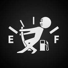 Load image into Gallery viewer, 1 Pcs Funny Car Sticker Pull Fuel Tank Pointer To Full Hellaflush Reflective Vinyl Car Sticker Decal Funny High Gas Car Stickers, Reflective Gas Consumption Decal Heat &amp; Water Resistant Fuel Gage Empty Stickers for Car Trucks Motorcycle SUV Van
