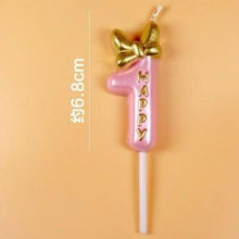 Load image into Gallery viewer, 1 Pcs Number 0-9 Birthday Candle Number One Birthday Gold Number Candles Party Celebration Baby Showers Happy Birthday Cake Candles for Kids Adult Wedding/ Party Crown Candle Cake Decoration Tools
