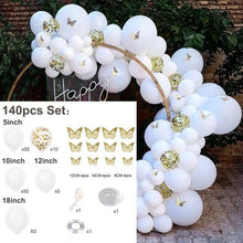 Load image into Gallery viewer, 1 Set Pink Purple Chrome Rose Gold Balloon Garland With Butterfly Stickers Arch Kit For Birthday Wedding Party Decorations

