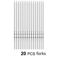 Load image into Gallery viewer, 10-20Pcs Stainless Steel Barbecue Skewer Reusable BBQ Skewers Kebab Iron Stick For Outdoor Camping Picnic Tools Cooking Tools Stainless Steel Barbecue Skewers  Durable and Reusable Metal Skewers
