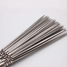 Load image into Gallery viewer, 10-20Pcs Stainless Steel Barbecue Skewer Reusable BBQ Skewers Kebab Iron Stick For Outdoor Camping Picnic Tools Cooking Tools Stainless Steel Barbecue Skewers  Durable and Reusable Metal Skewers
